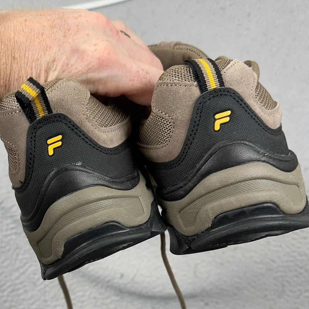 Fila Memory At Peake Shoes Mens 12 Taupe Brown Yellow Trail Hiking 1HH25001-246